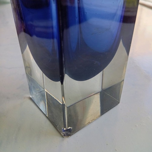 Murano vase 17.5 cm used with minor chips