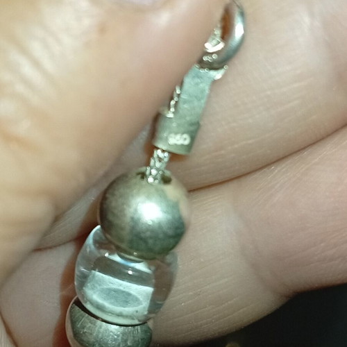 Car Amulet Saint Christopher embossed silver 925 with 950 chain like new