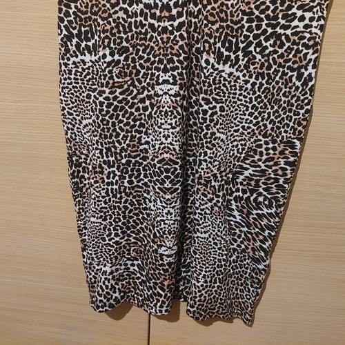 Animal print dress with black mesh, like new, size L