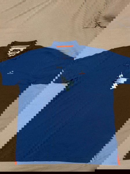 μπλε μπλούζα κοντομάνικη navy & green