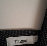 Skirt salopette Toi&Moi like new, black and gray, sizes M-L