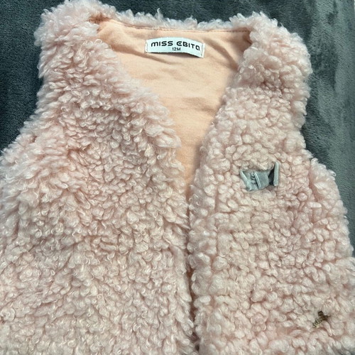 Fur vest for 1 year old like new, unworn