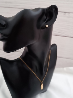 Minimal 18K Star Stud Earrings with Transparent Cubic Zirconia New