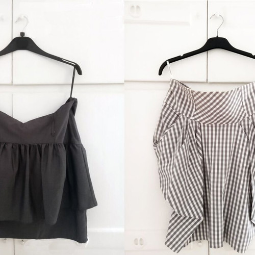 Set of two Atmosphere skirts like new, black and gray