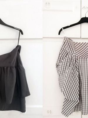 Set of two Atmosphere skirts like new, black and gray