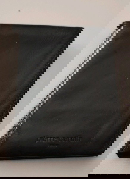 Pierre Cardin black δερμάτινο ανδρικό πορτοφόλι fiocchi italy