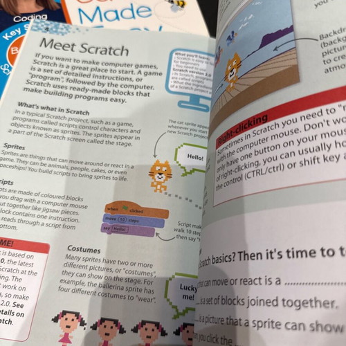 Coding Projects with Scratch Made Easy Carol Vorderman new, set of 2 books