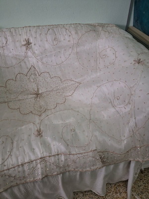 White embroidery like new 1×2 for various uses