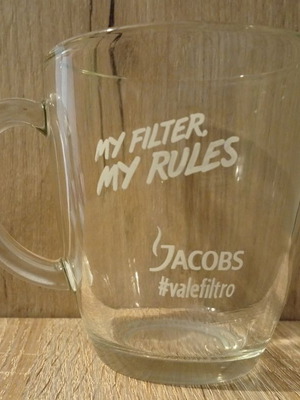Jacobs glass cup like new for coffee and beverages