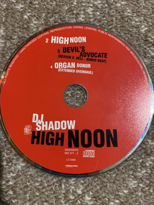 DJ Shadow High Noon CD used, electronic