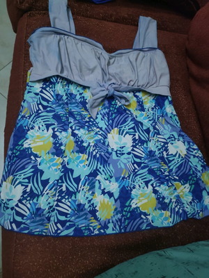 Tankini plus size for chest 120, like new, blue