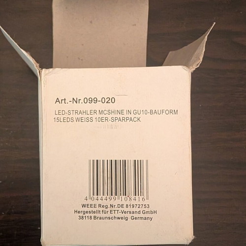 Led light bulbs pack of 2, new, cool white