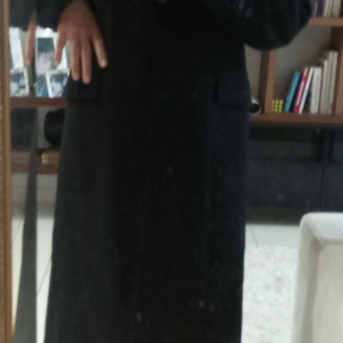 Black evening coat ESTET used, size 36