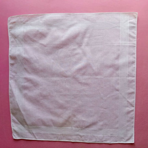 Vintage white cotton handkerchiefs set of 2 like new, 39x39 cm