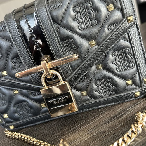 River Island shoulder bag like new, black with gold details