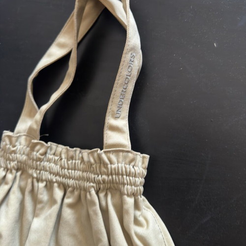 Benetton shoulder bag like new, beige cotton tote