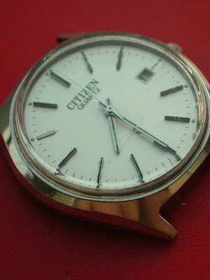 Citizen Quartz vintage watch used, silver, for repair or parts