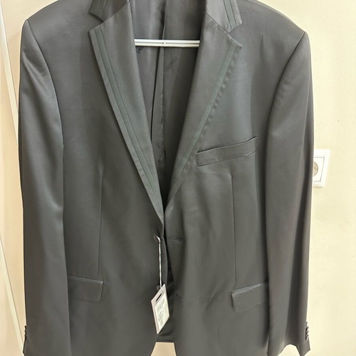 Lagerfeld black shiny suit new, size XL