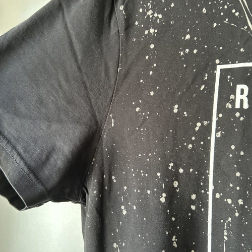 3Guys men's short sleeve t-shirt with zipper used, black, XL