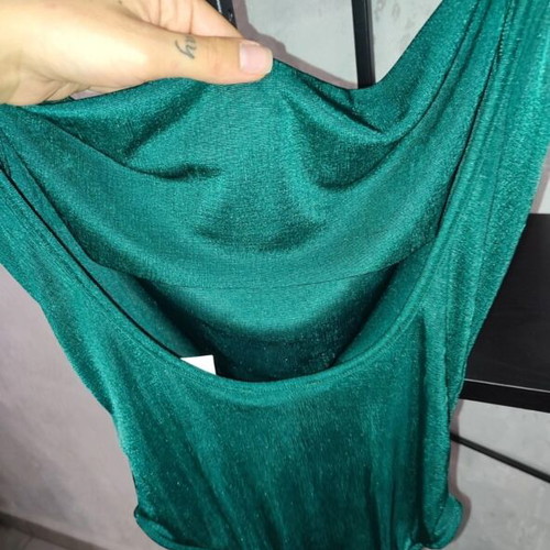 Pink Woman Emerald Green Bodysuit XS new with shimmer