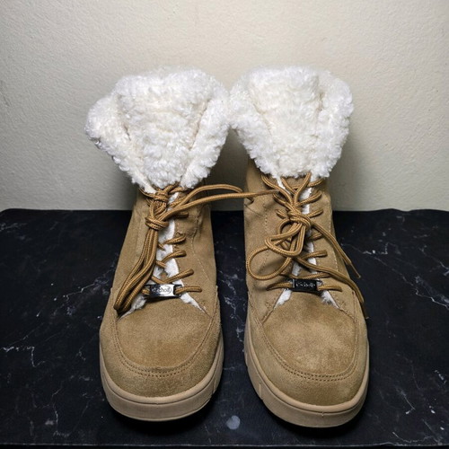 Scholl Stelvio women's anatomical ankle boots like new, camel