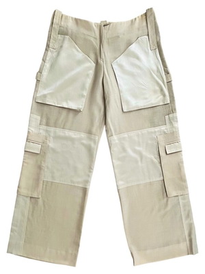 Liana Camba бежови дамски панталони cargo с копринени джобове, като нови