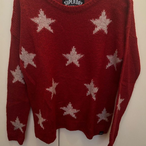 Superdry women's pullover like new, red, size S
