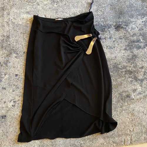 Anel black skirt with gold detail and slit like new