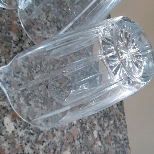 Glass pitchers used, set of 2 for water, wine, beer