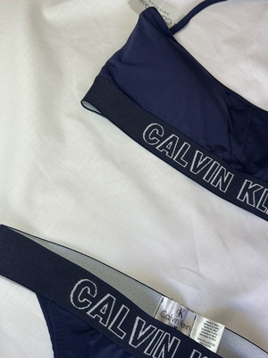 Calvin Klein women's blue swimsuit set size Medium new