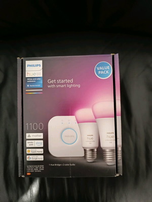 Philips Hue LED Classic Bulb 9W 806-1100lm E27 230V 2000-6500K RGBW Dimmable 2pcs WiFi & Hub