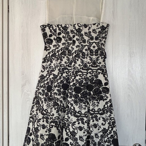 Camelot midi floral dress black and white, new, size M