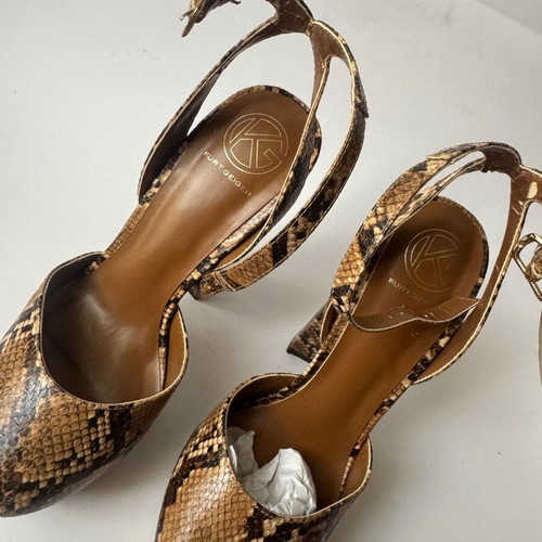 Kurt Geiger high heels snake style with thick heel like new, brown