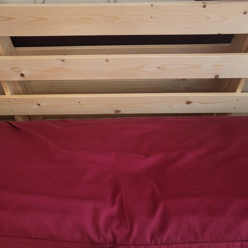 Futon sofa bed, pine wood, multifunctional