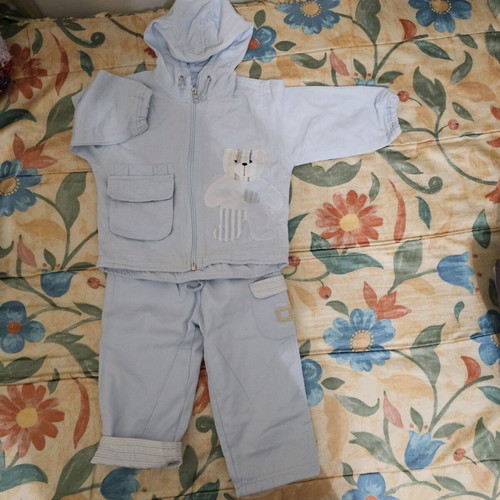 Baby clothing set blue for 18-month boy like new