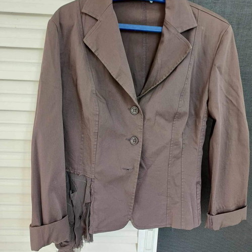 Brown jacket used with matching skirt, size 44