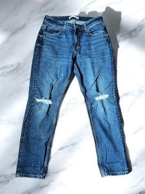 Zara women's blue denim pants like new, size 36