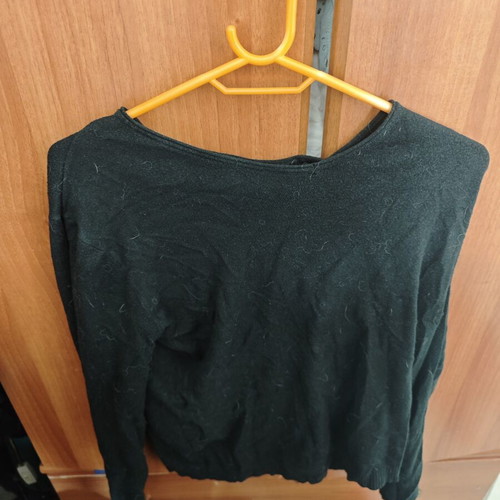 Wool blouse women's size L used, black