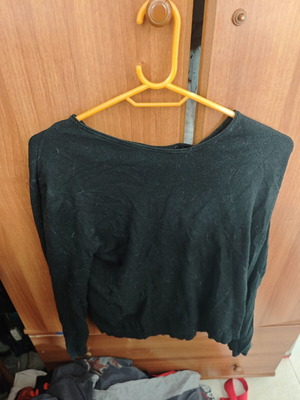 Wool blouse women's size L used, black