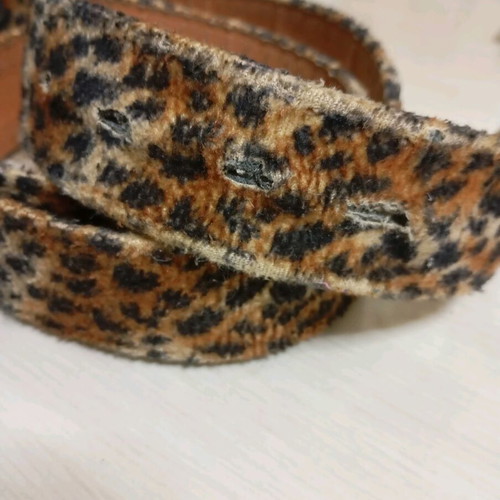 Animal print belt used, 4 cm width, 110 cm length