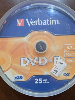 Verbatim DVD-R 16x 4.7GB πακέτο 25 νέων