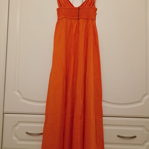 Zara orange summer dress Small new, 100% cotton