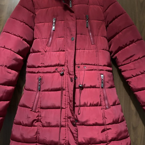 Winter red jacket like new, size M