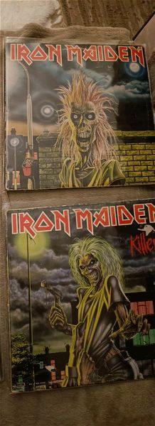  2 diski viniliou Iron Maiden protes ekdosis ellinikes EMI iron maiden , killers