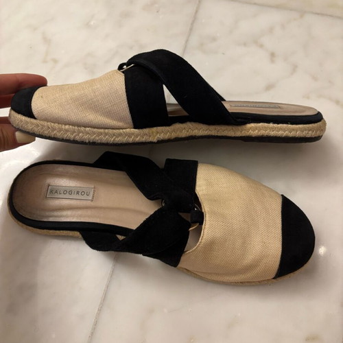 Mules Kalogirou like new, size 39, black and beige