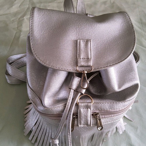Women's silver backpack like new