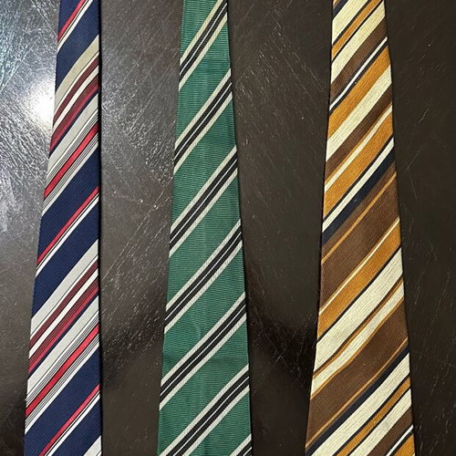 Set of 3 men's striped ties like new, vintage style