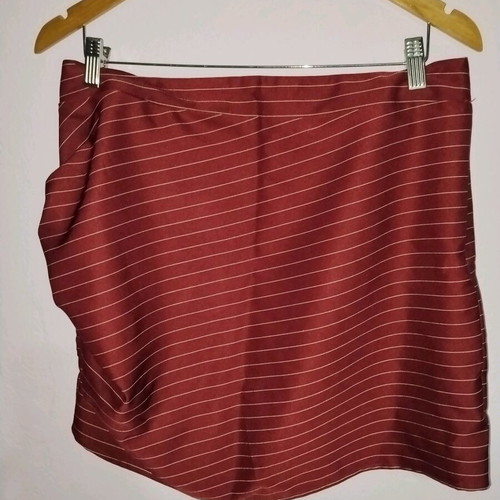 Shein striped summer skirt XL like new, red