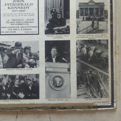 Rare LP record Kennedy speeches used