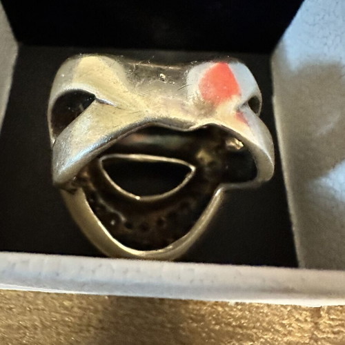 Ring 925 with 40 small diamonds like new, gold color